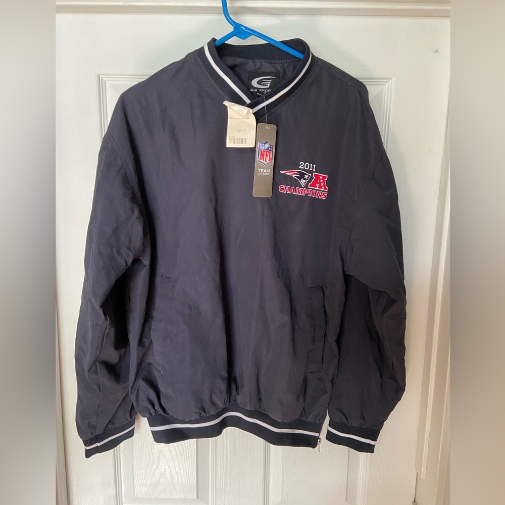 2011 champions Blue New England patriots Bomber Jacket Varsity Style